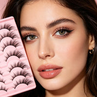 KANGSIT Eyelashes Faux Mink Fox Eye Natural Looking Russian Lashes Strip D Curly Fluffy Multi-layers Eyelash Wispy Cat Eye Lash Pack 10 Pairs (3DMAO-3)