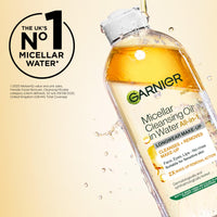 Garnier Micellar Cleansing Water For Dry Skin 400ml, Oil Infused Cleanser & Waterproof Makeup Remover, Recognised By The British Skin Foundation, Use With Reusable Micellar Eco Pads