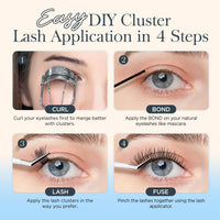 BEYELIAN Lash Clusters Soft Cluster Eyelash Extensions Ultra-Thin Flat Wispy Eyelash Clusters Lightweight for Everyday Use 10-16mm 120 Pcs (CCE107)