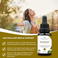 Epigenetics Molybdenum Liquid Supplement 30ml | 200mcg Per Drop | Highly Bioavailable | 6-Month Supply Without additives or flavourings | Made in The UK & Vegan Friendly