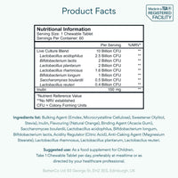 Bettervits Kids Probiotic Complex – 10 Billion CFU | Probiotics for Children 10-16 years old - Gut Health and Immunity Support | Maintains Healthy Digestion | 60 Chewable Orange-Flavored Tablets.