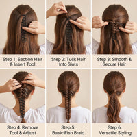 VASANA 3PCS Black Women Hair Braiding Tool Hair Styling Clip French Fishbone Braid Tool Hair Knitting Tool Hair Twist Styling Accessories