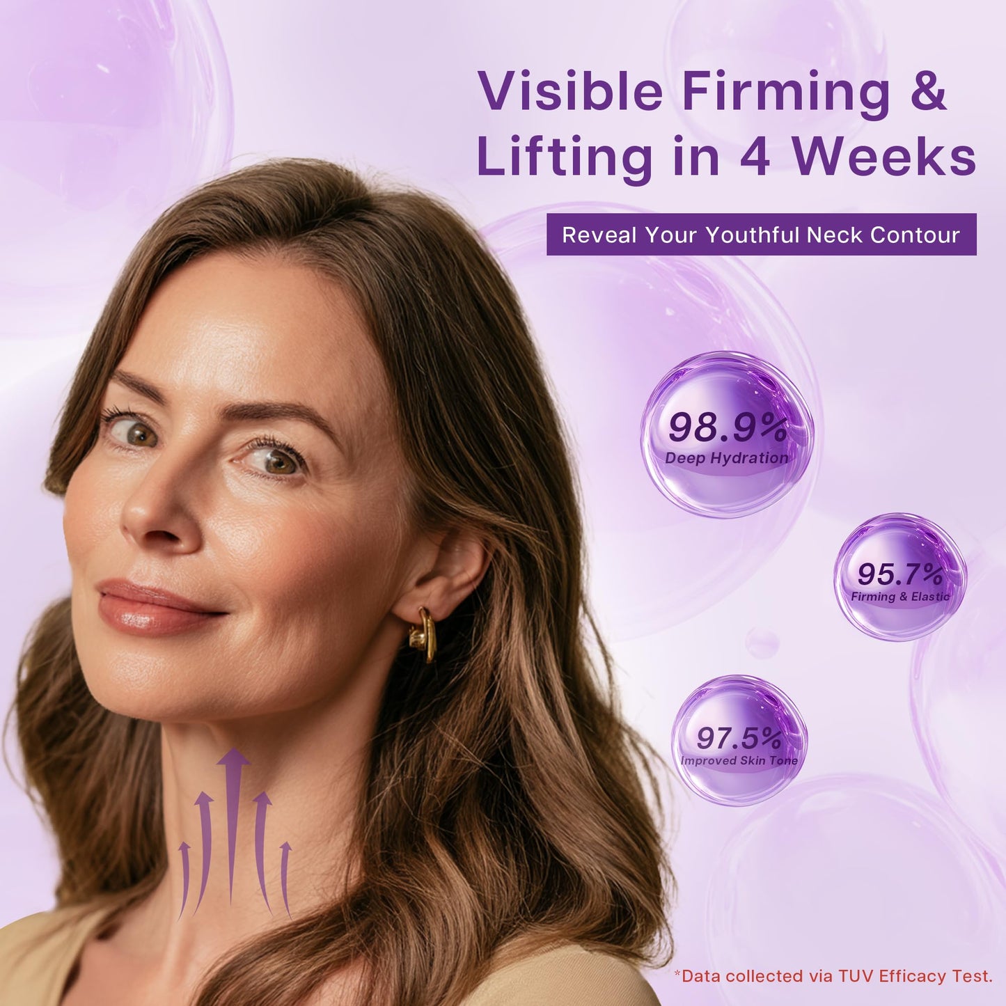 VRAIKO SADOER Gua Sha Neck Cream, Retinol Firming Cream for Neck & Jawline Lifting with Double Massage Rollers, Décolleté Moisturizer for Fine Lines, Elasticity and Hydration, 3.8 oz