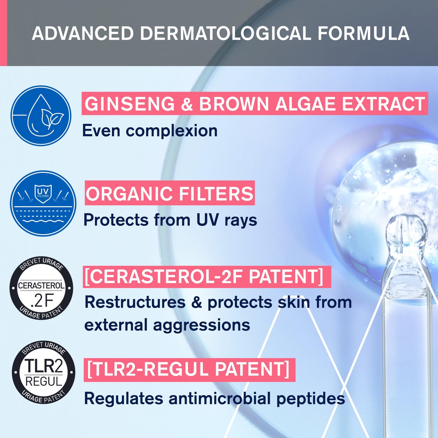 Uriage Roséliane CC Cream SPF50 (Light Tint) 40ml - Sensitive Skin Prone to Redness - Covers Redness, Unifies, Hydrates - Long-lasting Soothing Action & Sun Protection - Non-comedogenic