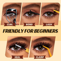 QUEWEL Fluffy Individual Eyelashes Kit 60+80+100D Clusters Lashes Kit, Eyelash Individual DIY Lash Extension kit Mix 10-16mm, Individual Cluster with Bond and Seal (60D+80D+100D-KIT)