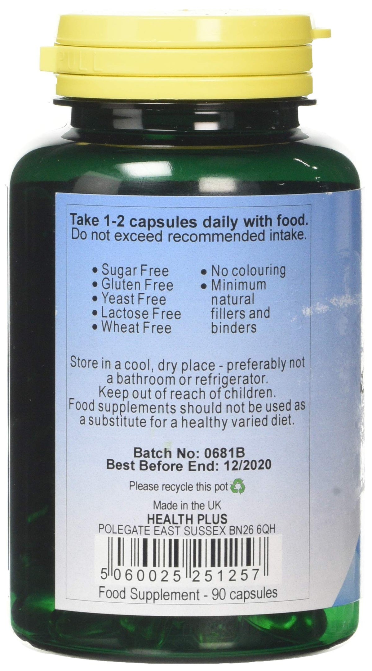 Health Plus Super Cod Liver Oil 1000mg Omega-3 & Joint Supplement - 90 Capsules