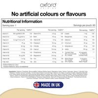 Oxford Origins Award Winning Multivitamins and Minerals Boosted with Turmeric | Made in The UK | Vegan Multivitamin Tablets for Women & Men | 100% NRV Multivitamin with 28 Key Nutrients (180 Count)