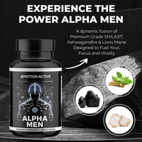 Alpha Men: Shilajit, Ashwagandha & Lion's Mane Capsules 1800mg for Peak Physical and Cognitive Performance. Premium Brain, Energy & Mood Support Blend 1800mg