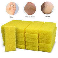 SALVMARY Disposable Pumice Stone for Feet Hard Skin Callus Remover Foot Scrubber Yellow 40 Pcs