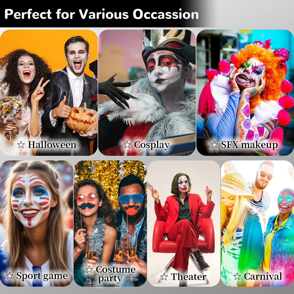 YBUETE Green Foundation Oil Based Face Paint, Professional Green Greasepaint for St. Patrick's Day, Halloween Face Body Paint for Witch Shrek Hulk Goblin for Adult Festival & Theater Performance
