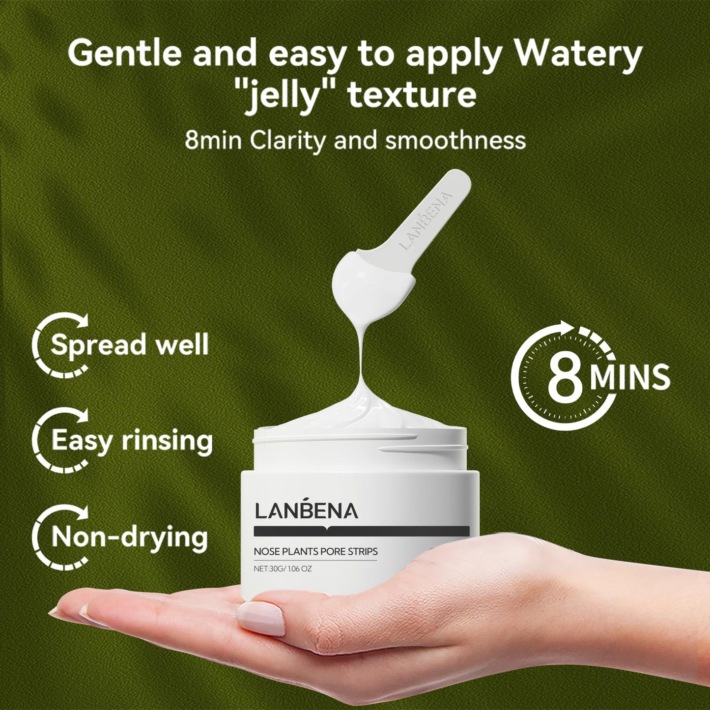 LANBENA Blackhead Remover Mask, Nose Plants Pore Strips Facial Cleanser, Peel off Mask Deep Cleansing for All Skin Types, 60 Pieces