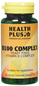 Health Plus B100 Complex Vitamin B Supplement - 90 Tablets
