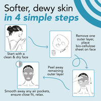 Hydration Boost Korean Face Mask - Bio-Cellulose Sheet with Rose, Honey Serum & Hyaluronic Acid - Luxury Facial Skincare Gift for Women, Vegan, Cruelty-Free by SKIMONO (4 Pack)