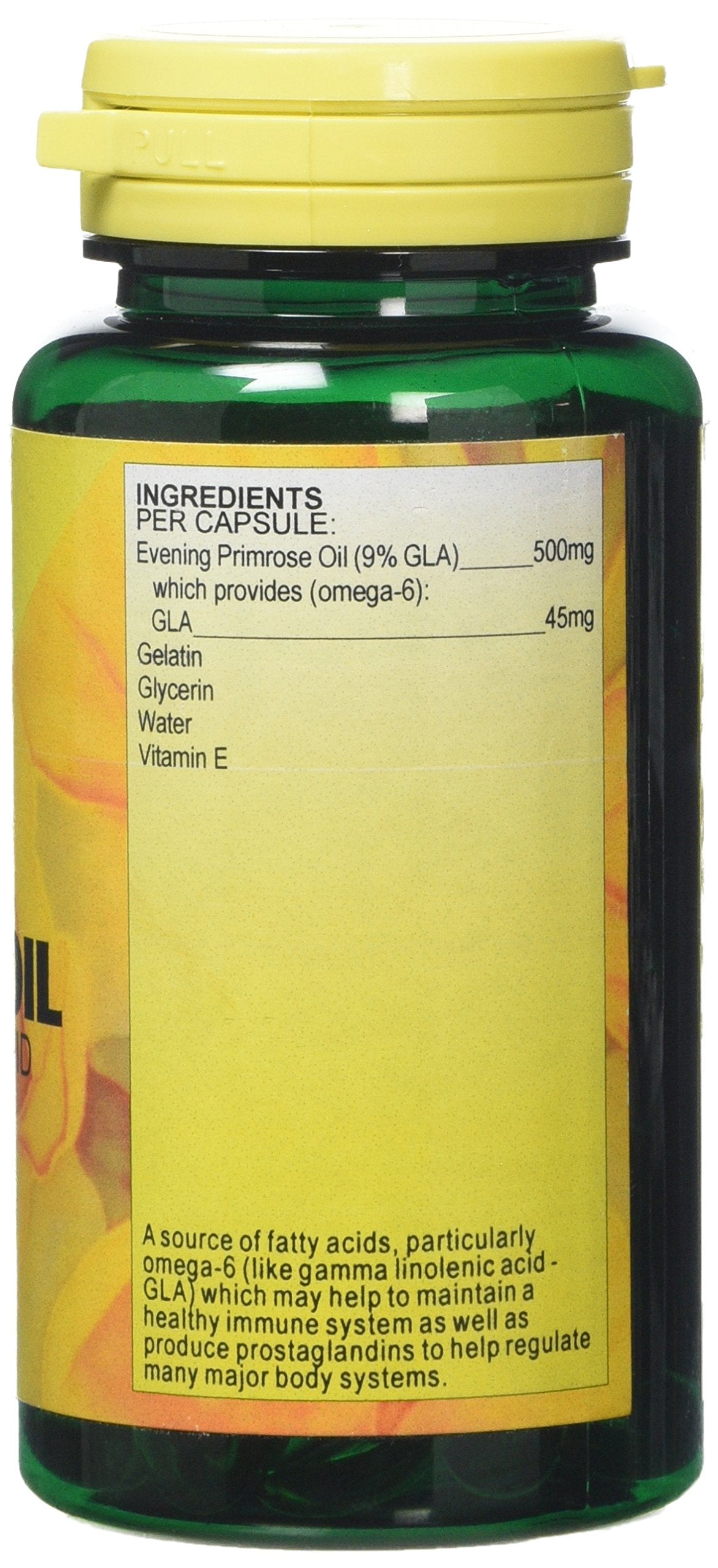 Health Plus Evening Primrose Oil 500mg (9% GLA) : Omega-6 Supplement - 90 Capsules, in a planet-friendly 99% recycled pot