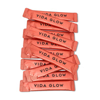 Vida Glow - Natural Hydrolysed Marine Collagen Sachets | Promotes Glowing Skin + Smooths Fine Lines (Peach, 30 Sachets)