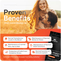 varsons Zinc Bisglycinate 25mg with Copper - Chelated High Absorption Zinc Supplements for Immunity, Skin, Bones & Hair - 6 Month Supply, Vegan-Friendly & Magnesium Stearate-Free