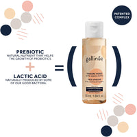 Gallinee Face Vinegar – Travel Size Natural Hydrating Prebiotic Facial Cleansing Toner with Lactic Acid, 50ml