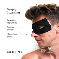 BARBER PRO SUPER EYE MASK Mens Face Mask Detox Hydrate Moisturising Bamboo Sheet Natural Skincare For Puffy Eyes & Dark Circles Vegan Multi Award Winning Brand