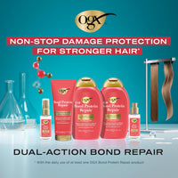 OGX Bond Protein Repair Conditioner with 8% Bond Complex, Targets Damaged Areas of Hair for Effective Bonding Repair without Weighing It Down, Sulfate Free, 385ml
