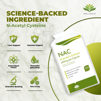 NAC N-Acetyl-Cysteine 600mg | 120 Vegan Capsules | NAC Supplement | Vegan NAC Supplement | High Strength & High Bioavailability - Manufactured in the UK by Hellenia