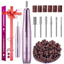 COSLUS Electric Nail Drill, Nail Files for Gel Acrylic Nature Nails, Adjustable Speed 0-20000RPM, Portable Manicure Pedicure Set with 6 Drill Bits 31 Sanding Bands, E File Gifts for Beginner Girl Women Mum