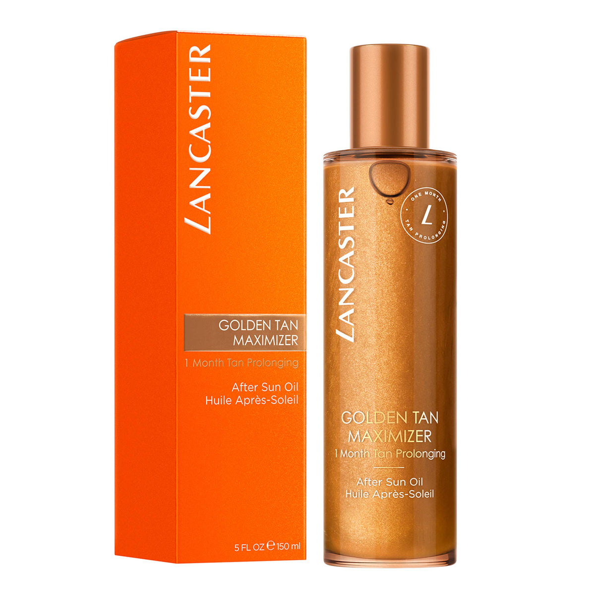 Lancaster Golden Tan Maximizer After Sun Oil 125ml | Natural Tan Accelerator | Soothing | Cooling | After Sun For Body