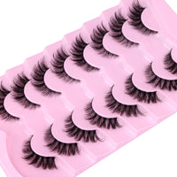 GVEFETIEE Natural Cat Eye False Lashes - Wispy 3D Strip Lashes