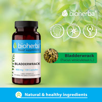 BIOHERBA BLADDERWRACK 400mg, 300 Capsules - Dive into Wellness with Bladder Wrack Powder in caps. Harness The Ocean's Power for Your Vitality