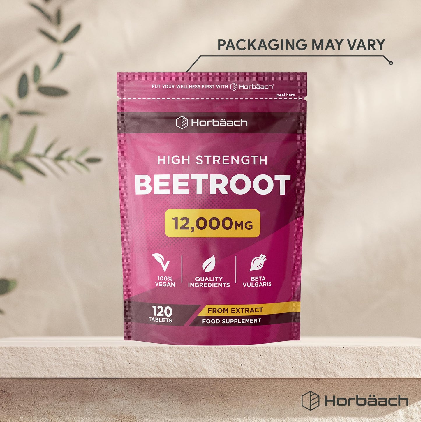 Horbäach Beetroot Tablets 12,000mg | 120 Tablets | High Strength 25:1 Beetroot Extract | Suitable for Vegans and Vegetarians | by Horbaach