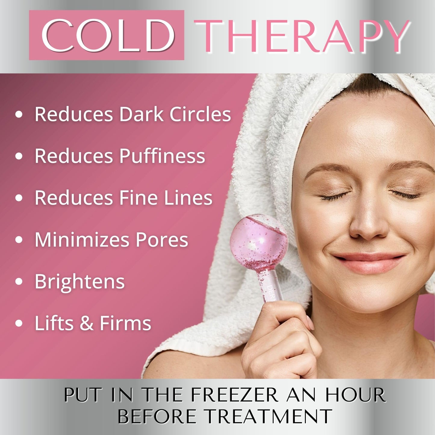 Dermaworks Ice Globes for Face - Face Ice Roller - Eye Roller - Dark Circles Under Eye Treatment Women - Derma Roller - Lymphatic Drainage Massager - Birthday Gifts for Women - by DERMAWORKS Skincare & Beauty