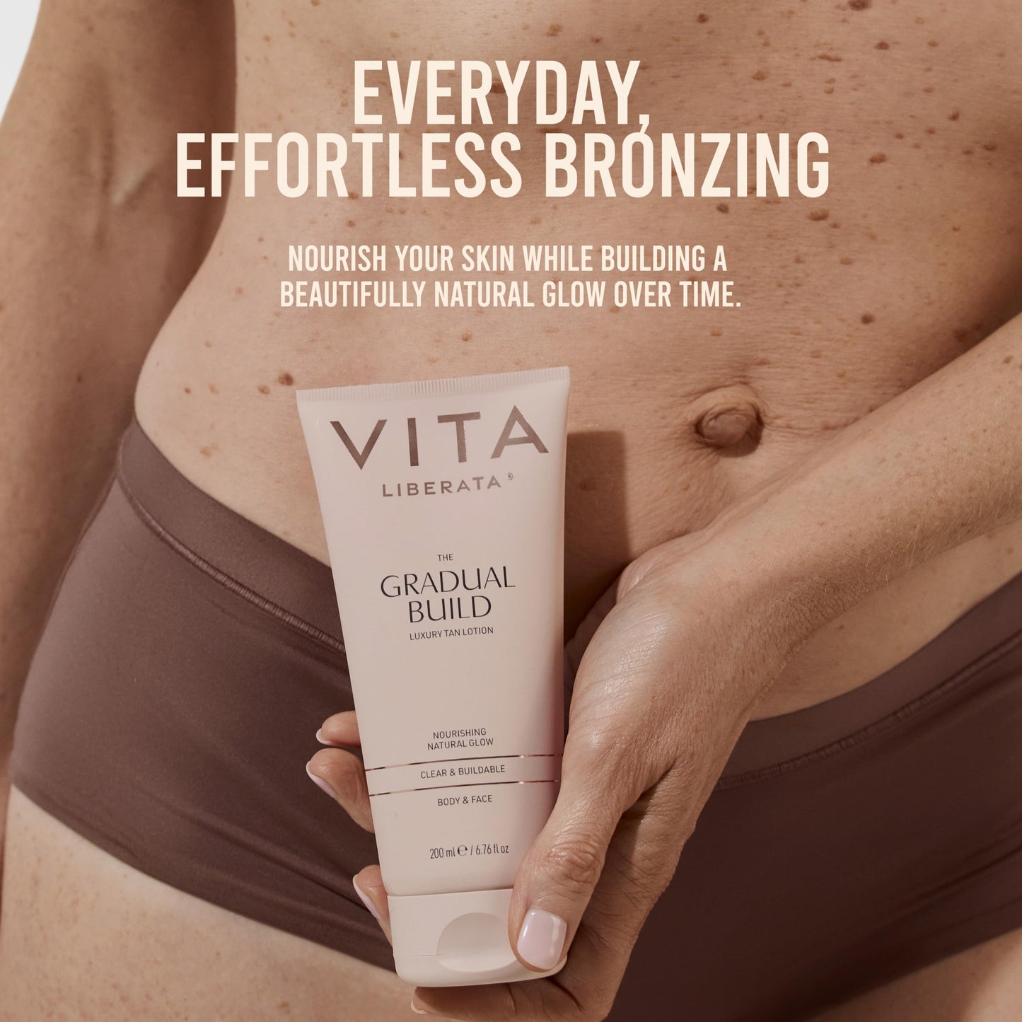 VITA LIBERATA, Fabulous Gradual Tanning Lotion 400ml & Dual Sided Self Tanner Mitt, Super Hydrating Hyaluronic Acid, Designed for Face & Body, Buildable Formula, Streak Free, Lasting Finish