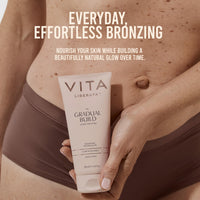 VITA LIBERATA, Fabulous Gradual Tanning Lotion 400ml & Dual Sided Self Tanner Mitt, Super Hydrating Hyaluronic Acid, Designed for Face & Body, Buildable Formula, Streak Free, Lasting Finish