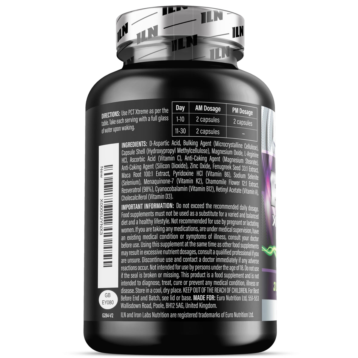 Iron Labs Nutrition PCT Xtreme – PCT Supplements for Men, Post Cycle Support – 80 Capsules