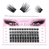 PURELEOR Lash Clusters 60 PCS Cluster Lashes Individual Lashes Extensions 10-16mm DIY Eyeashes Extensions Volume Wispy Soft False Eyeashes