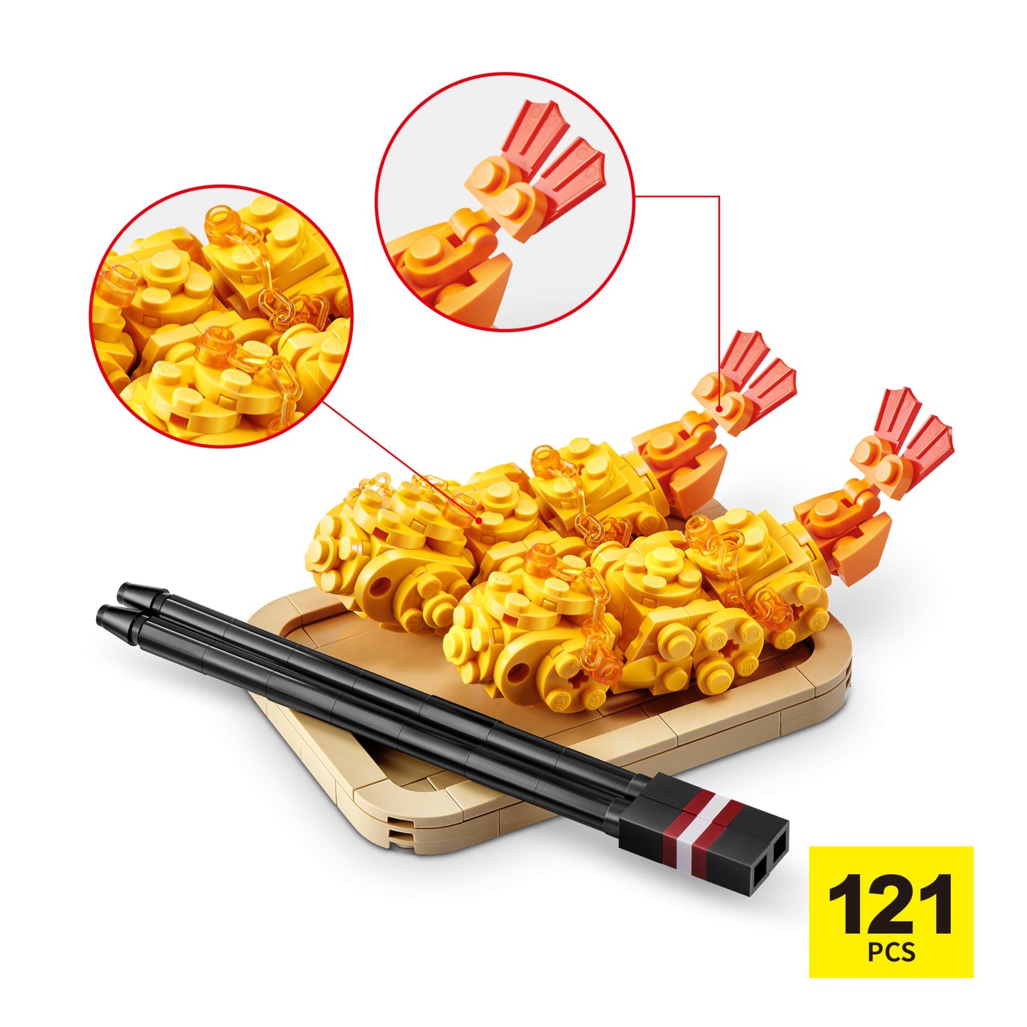 Max Build More Premium Sushi Bar Collection (Tempura) by ZURU, Building Bricks for Teens, Adults and Collectors