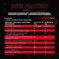 NXT Nutrition NXT Beef Protein Isolate 540g - High Protein Powder in Natural Amino Acids - Paleo, Keto Friendly - Dairy and Gluten Free - 540g - Strawberry & Banana