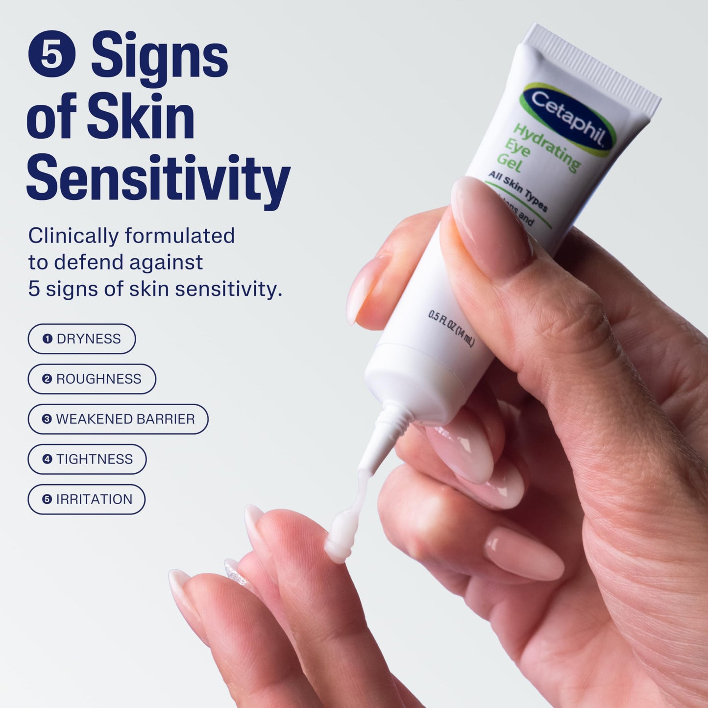 Cetaphil Hyaluronic Acid Eye Gel, 14ml, Eye Cream with Niacinamide, Visibly Reduce Dark Circles, Vegan-Friendly, Packaging May Vary