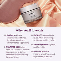 PRAI Beauty Platinum Firm & Lift Crème - Platinum & Almond proteins Infused Antioxidants & tighten & firms skin - Anti-aging Formula Enhace Skin Support System, 50ml