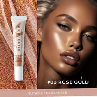 TBeautfave Tbeautfave Liquid Highlighter Makeup, Cream Highlighter, Natural Bronzer Face Glitter Stick, Moisturizing Cream Contour Face Illuminator for Face Body Eyes Collarbones Glow