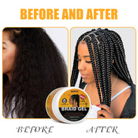 WOZUTUNT 16 OZ Large Capacity Family Pack Smoothing Braiding Gel for Twist, Locs, Braids, Edge Control, Cornrows - Strong Hold, No Flake, Tames Frizz, No Alcohol, Easy to Use Twist and Lock Gel