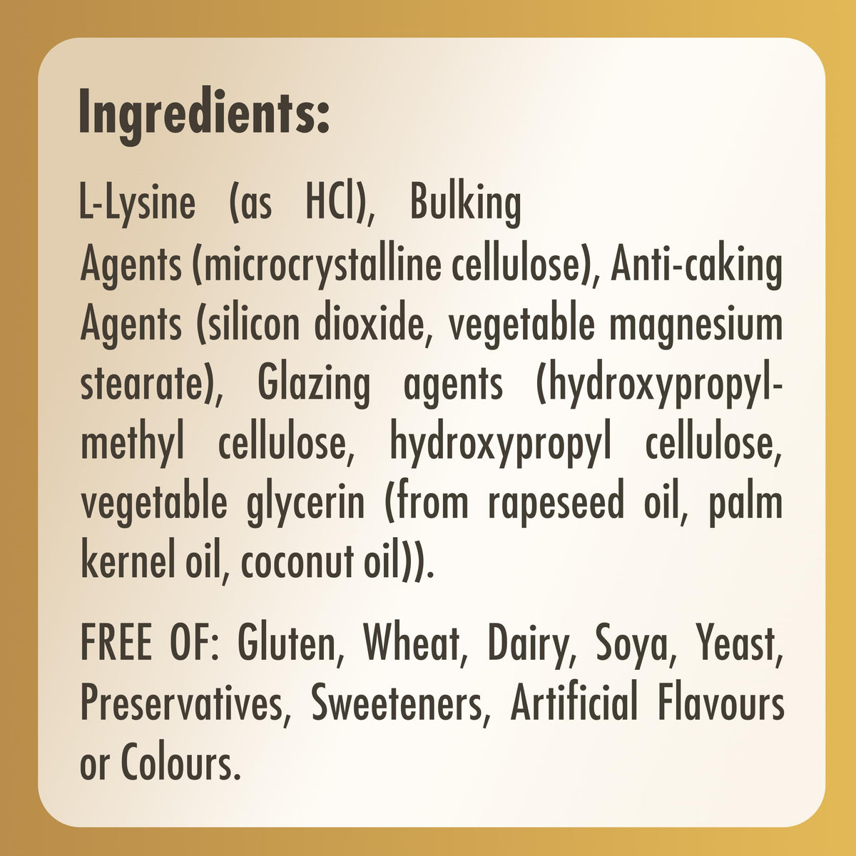 Solgar L-Lysine 1000 mg Tablets - Pack of 50 - Support for an Active Lifestyle - Vegan and Gluten Free
