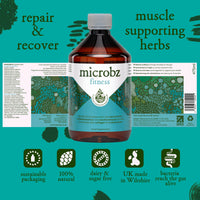 MICROBZ Fitness Liquid PROBIOTIC – Bio Culture Complex Probiotics for Gut Health, Muscle Recovery & Workout Supplement, Multi Strain Live Friendly Bacteria for Adults | 1 Month Supply
