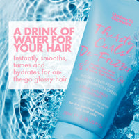Umberto Giannini Thirsty Curls De-Frizzer Instant Anti-Frizz Transformation Cream 100ml - Vegan Curl Cream For Dry and Dehydrated Hair