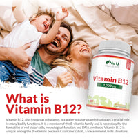 Vitamin B12 1000mcg - 400 High Strength Vegan Tablets - VIT B12 Methylcobalamin - 13 Month Supply - Contributes to The Reduction of Tiredness & Fatigue