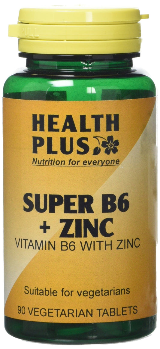 Health Plus Super B6 + Zinc Vitamin B Supplement - 90 Tablets