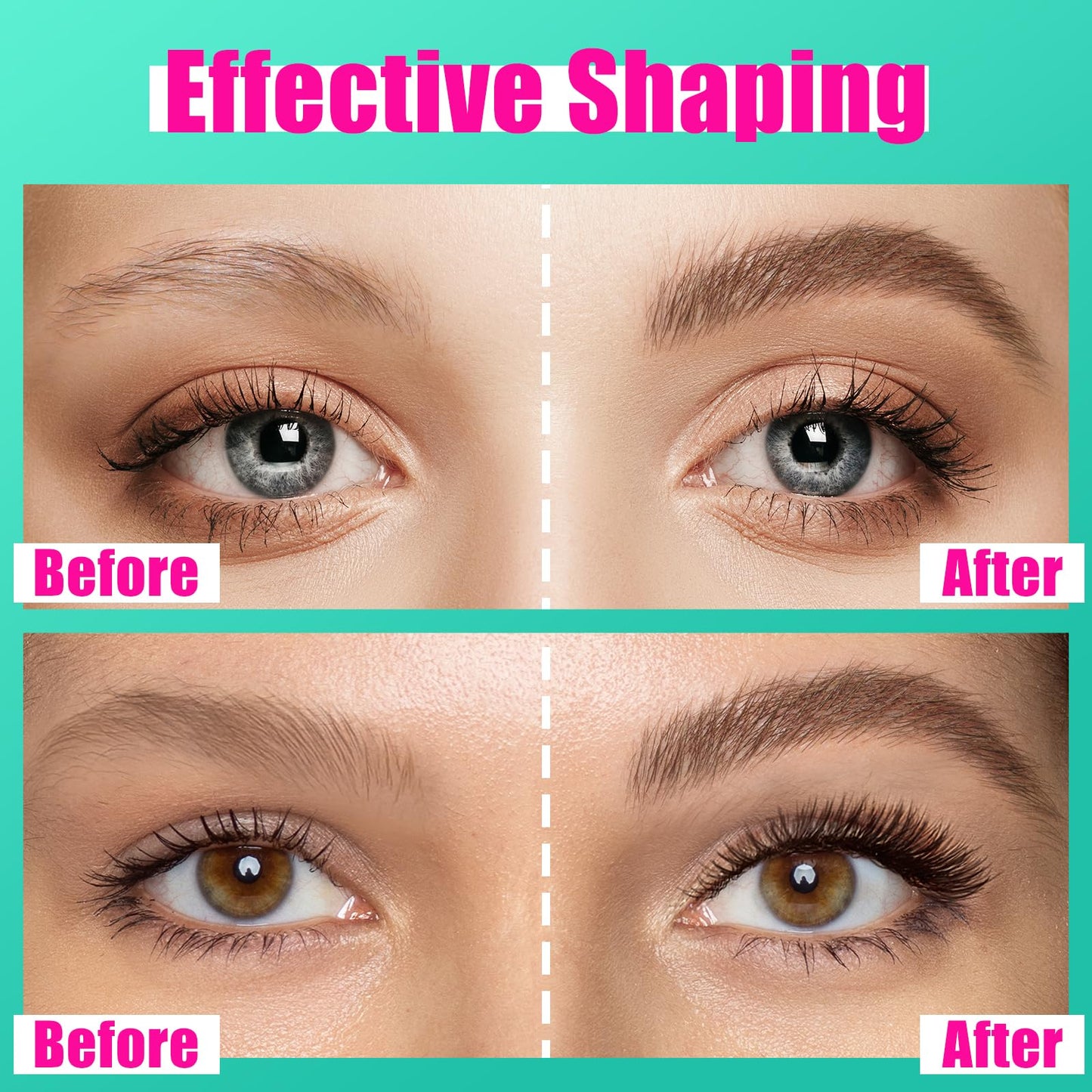 bayfree Thickening Eyebrow,Waterproof Tinted Brow Glue Eyebrow Gel,Wearable Eyebrow Glue for 16h,Ash Brown