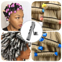 Honicemar 40 Pcs Perm Rollers Set for Long & Short Hair - 0.59 Inch Medium Cold Wave Rods, DIY Curling Tools for Natural Hairstyles, Hair Curling Rods for Home or Salon Styling