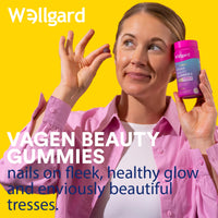 Wellgard Vegan Skin Hair and Nail Vitamins Gummies - Beauty Gummies with Biotin, Zinc, Vitamin A, Selenium, Hair Skin Nails Gummies
