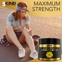5KIND CLINICAL SKINCARE 5kind Extra Strong Arnica Cream Massage Lotion 300ml - Fast Acting Arnica Cream for Bruising and Swelling - Intensive Arnica Montana Extract Bruise Cream - Natural Muscle Cream for Muscles & Joints