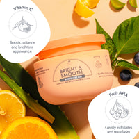 Nature Spell Bright & Smooth Body Cream, Brightening and Hydrating for All Skin Types, with Vitamin C, Fruit AHA, Allantoin, Vegan, 250ml